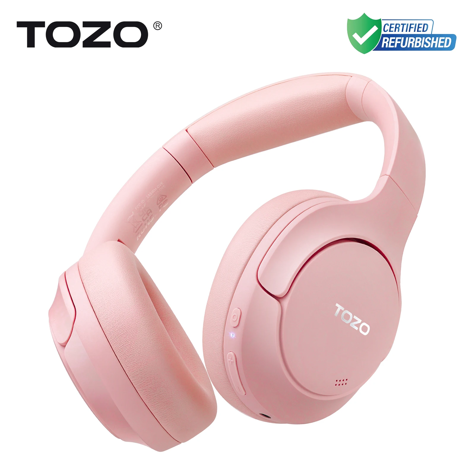 

Refurbished TOZO Hi-Res Over Ear Headphones with Mic Hybrid Active Noise Cancelling 38dB Wireless&Wired Headsets 40mm Driver