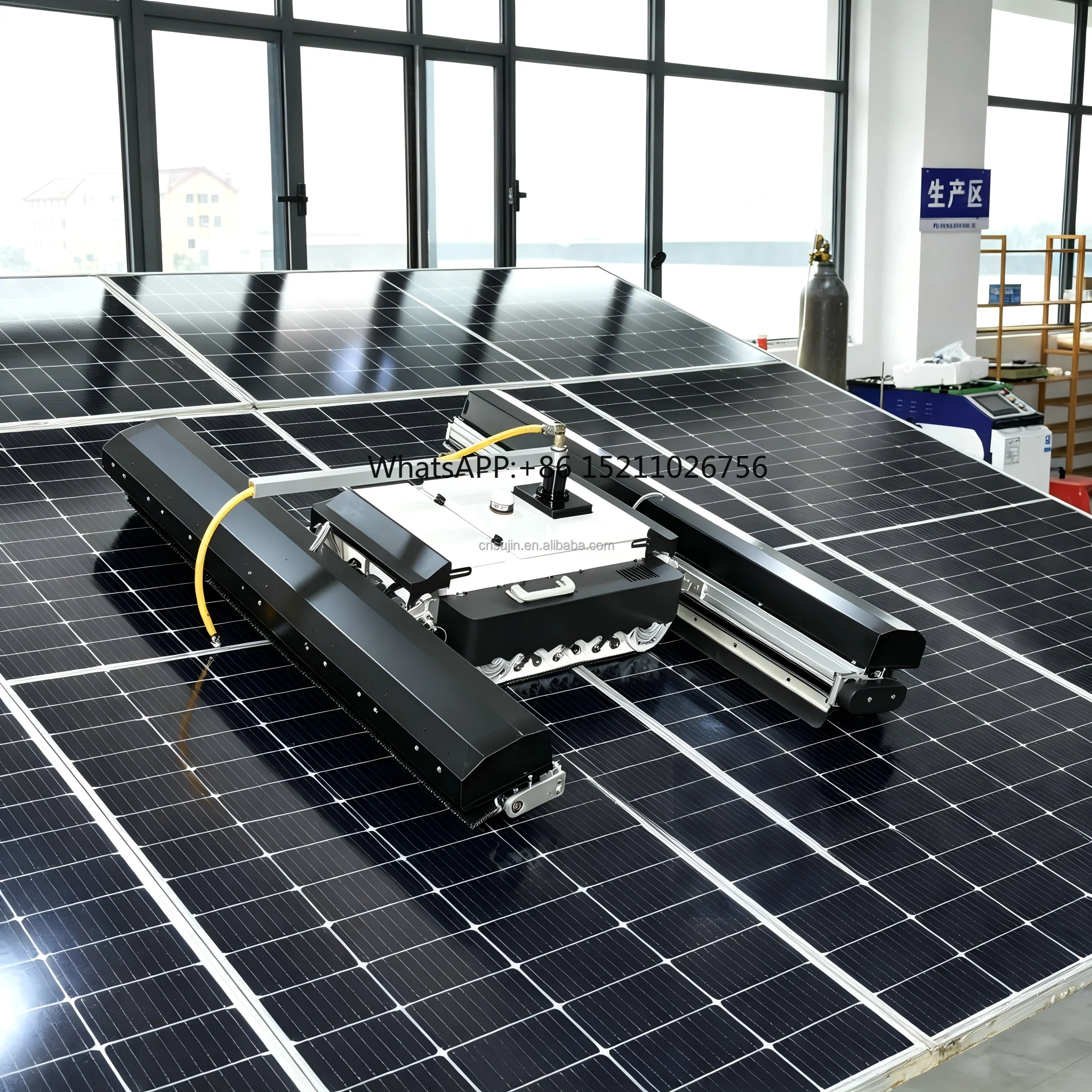 Automatic Solar Panel Cleaning Robot Portable Dry Water Washing Machine  Solar Panel Maintenance Equipment