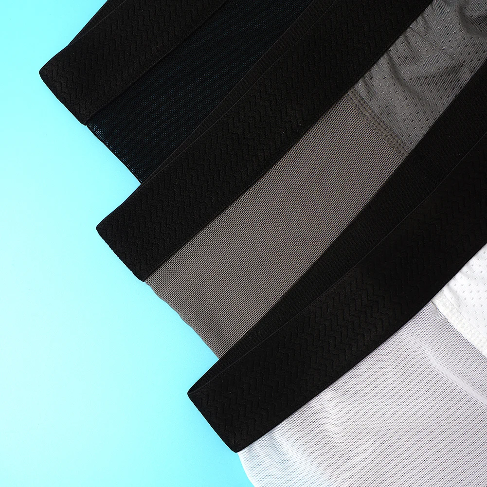 Fitness Running Men Thin Sheer Mesh Long Leg Shorts Boxers Middle Rise Plus Size XL-5XL Size Underwear Boxer Trunks