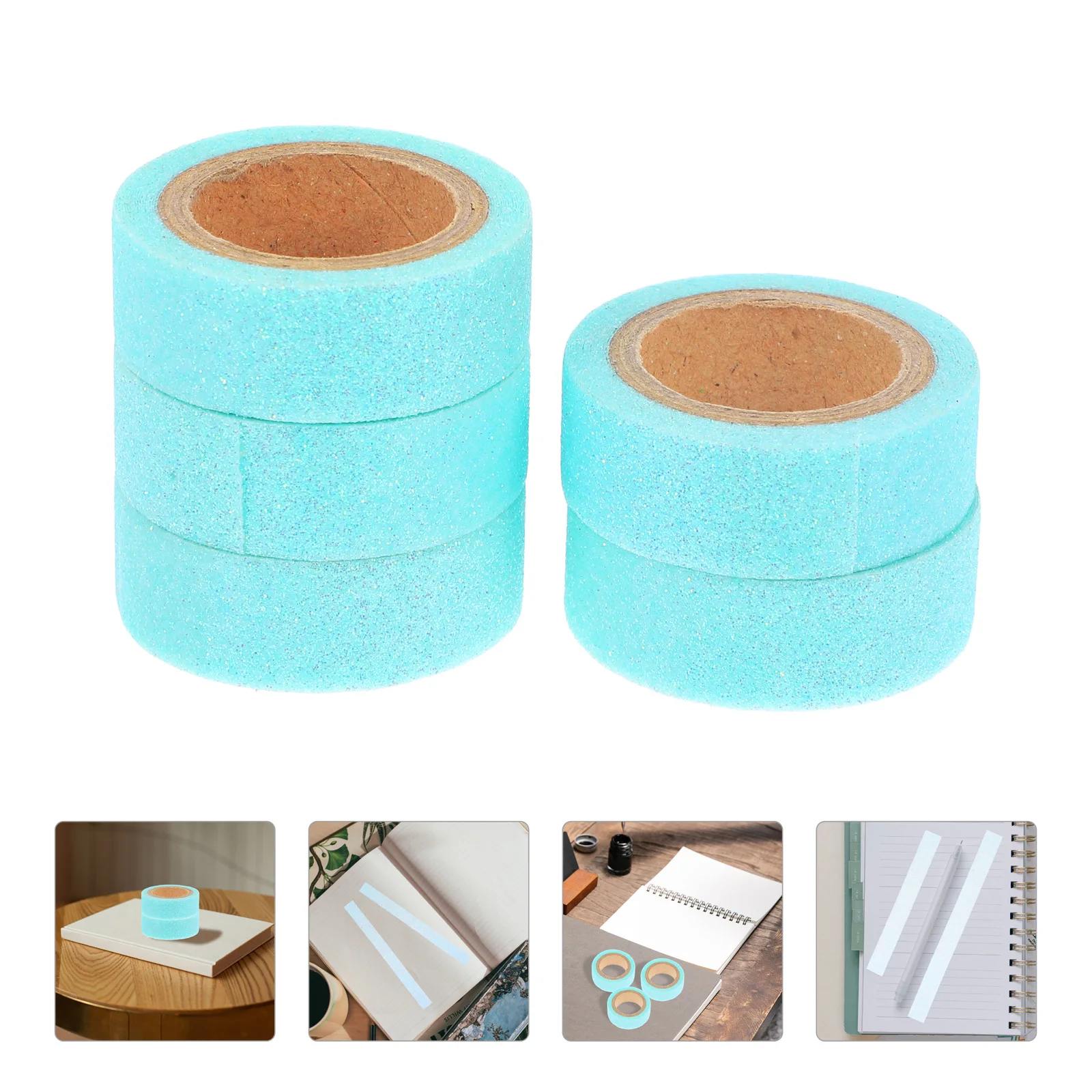 

5 Rolls Pocket Tape Basic Washi Tapes Glitter for Crafts Whisper Paper Wrapping Student