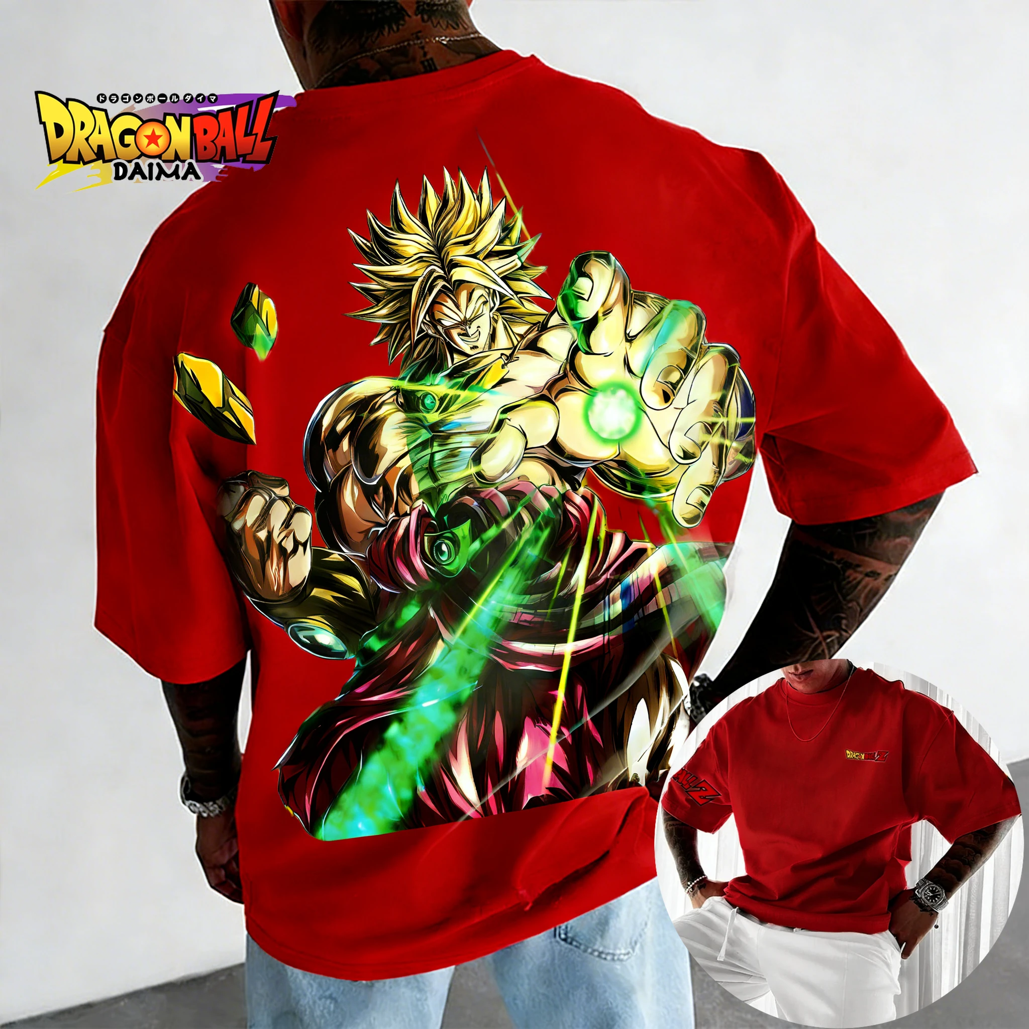 2026 Sommer Dragon Ball Retro Reine Baumwolle Fitness T-Shirt Herren Oversize Kurzarm Familien-Unisex Kinder Freizeithemd
