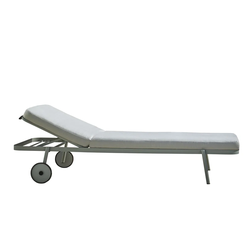 xx-Modern Outdoor Reclining Bed Metal Casual Beach Chair for Villa Courtyard Garden Open-Air Swimming Pool Waterproof Sunscreen^