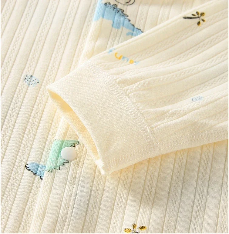 ملابس الطفل الوليد السروال القصير بنين بنات كم طويل لطيف الكرتون تصميم الربيع والخريف بذلة الوليد 3M 6M 9M 12M 18M 24M #4