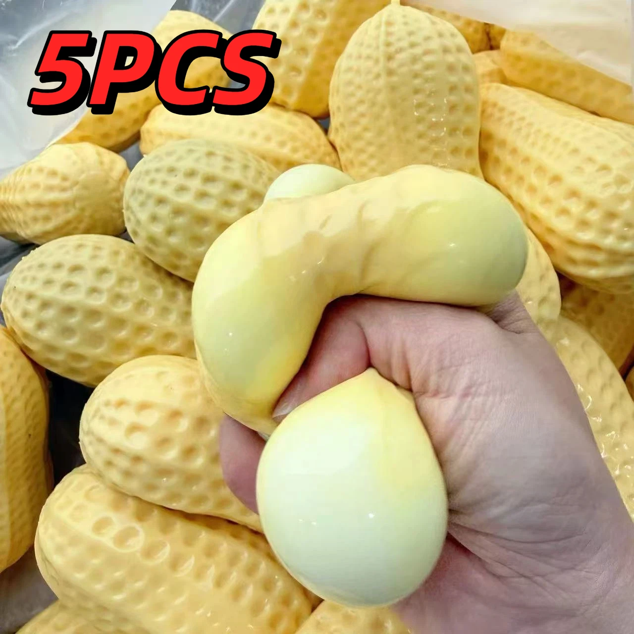 1/5PCS Simulate Peanut Squishy Toys Stress Relief Tool Soft Texture Squishies Fidget Mode Anti-Stress Gift Birthday Favors