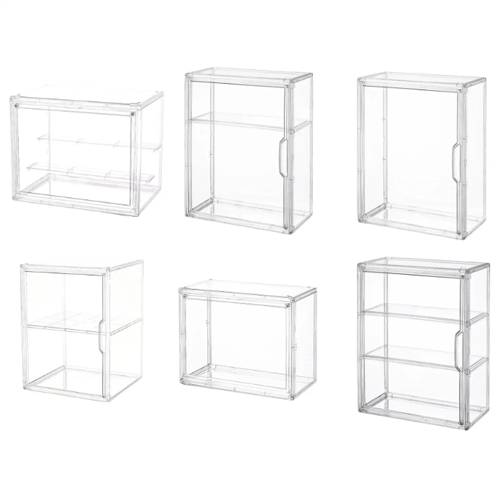 Beeldje Vitrine Met Kast Stofdicht Veelzijdig Helder Model Organisator voor Kantoor Plank Tafelblad Woonkamer Slaapkamer