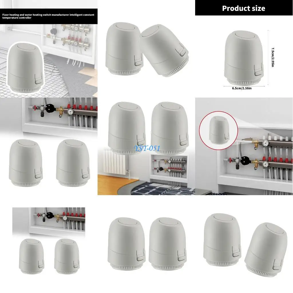 

E15A 2Pcs Electric Thermal Actuator Normally Closed Valves Head Water Separator