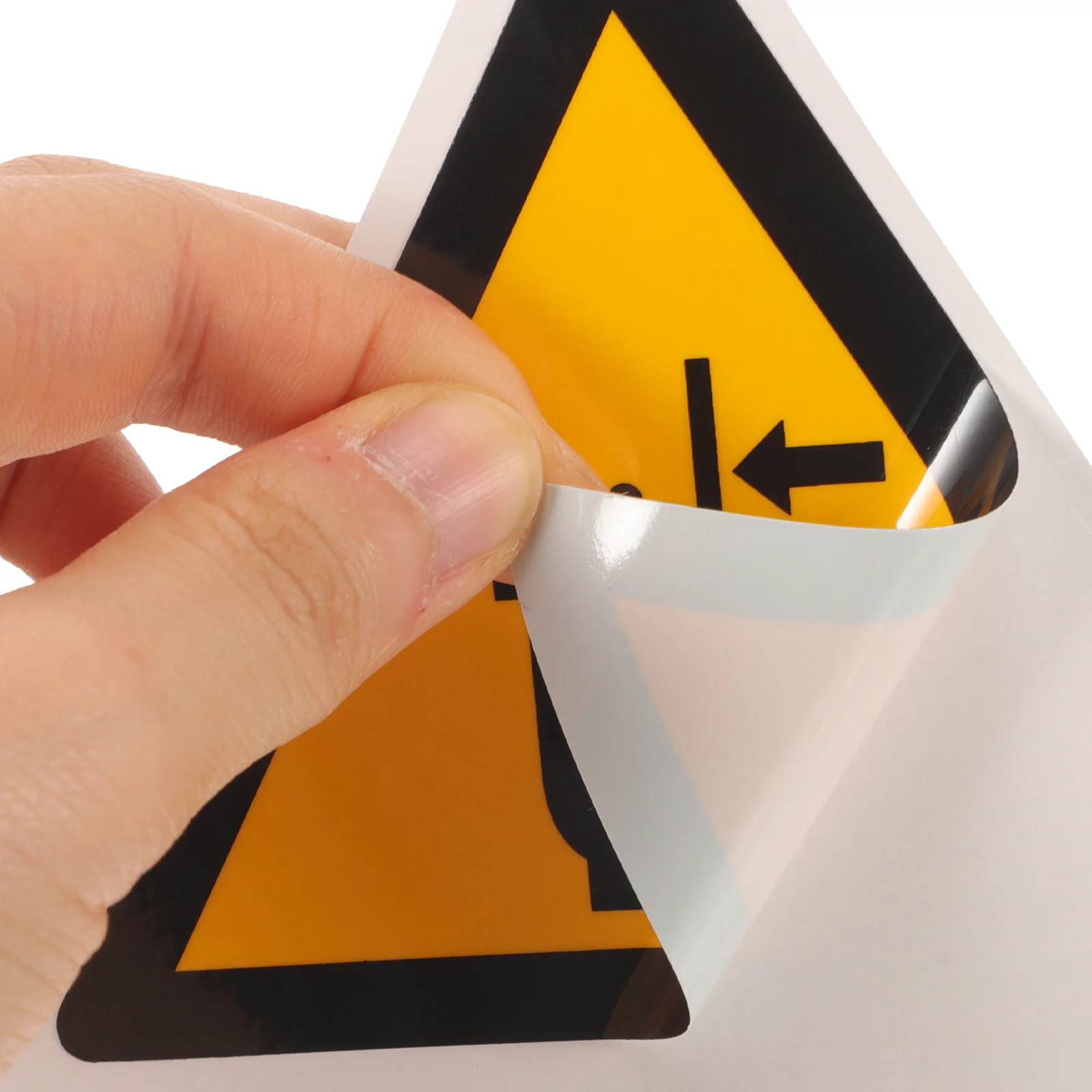 Beware of Pinched Hands Label Self Adhesive Warning Decal Stickers Device Labels Pressure Crushing Sign The