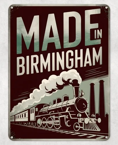 Made in Birmingham Metal Poster Wall Tin Sign Man Cave Shed Home Plaque --Tin Sign