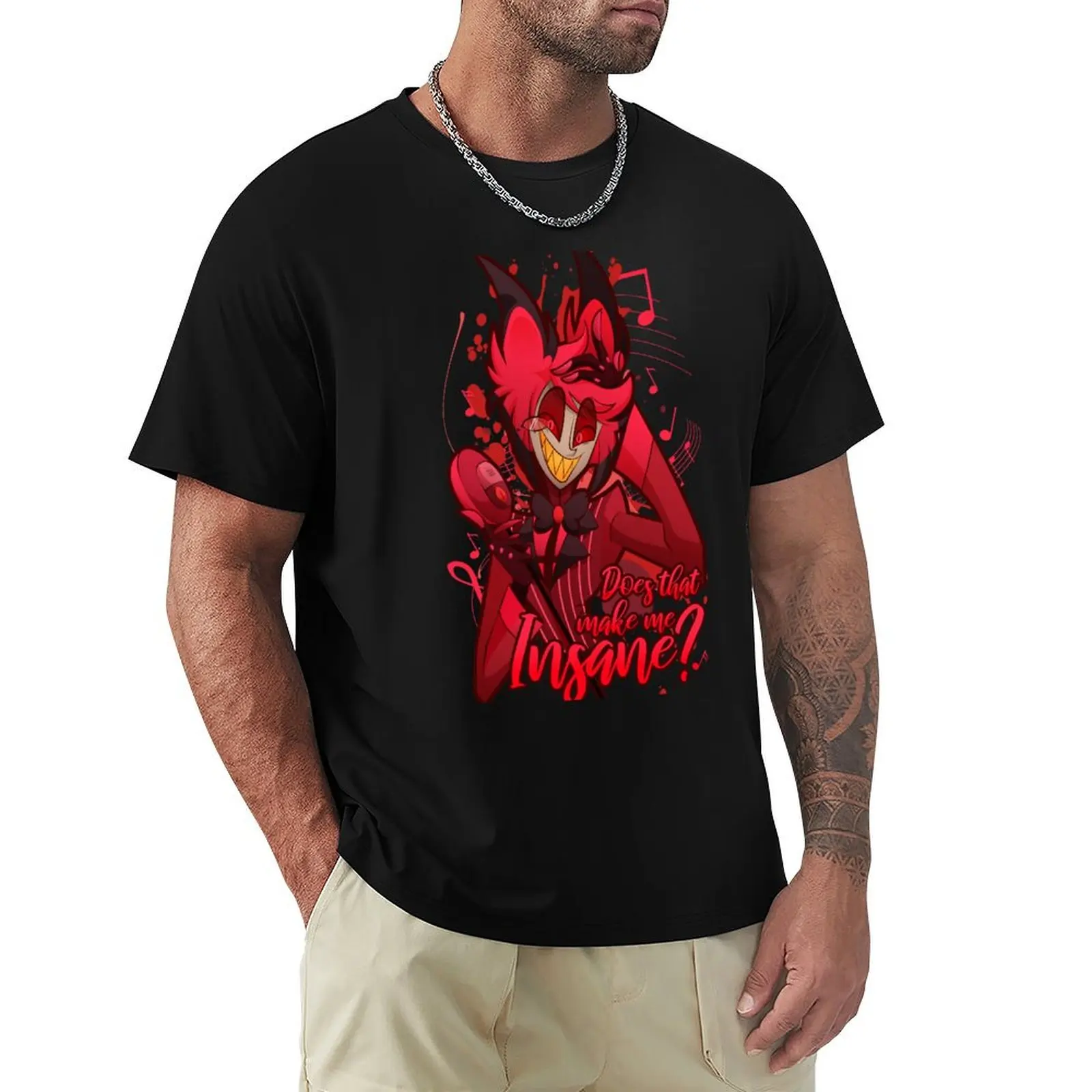 Insane - Alastor the Radio Demon T-Shirt graphic t shirt vintage anime figures Blouse summer tops mens plain t shirts