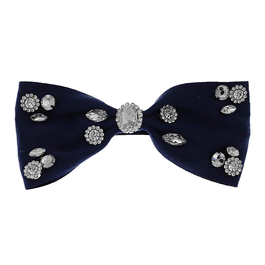 

Rhinestone Hairpin Bow Barrette Fashion Style Fixing Loose Clips Decorative Zinc Alloy Hair Bows Perfect All Hair Styles