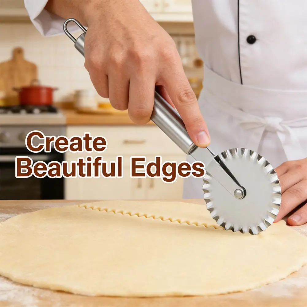 New Arrival Stainless Steel Ravioli Cutter & Sealer Wheel for Crimping Fresh Pasta Dough Dumpling Skin & Pastry Decoration
