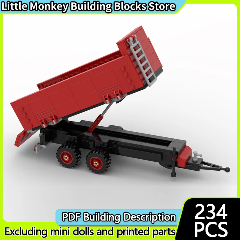 

Конструктор City Car Model MOC: Классический Тандемный Самосвал-Прицеп, Модульная Технология, Подарки для Детей на Праздники, Набор для Сборки Игрушек