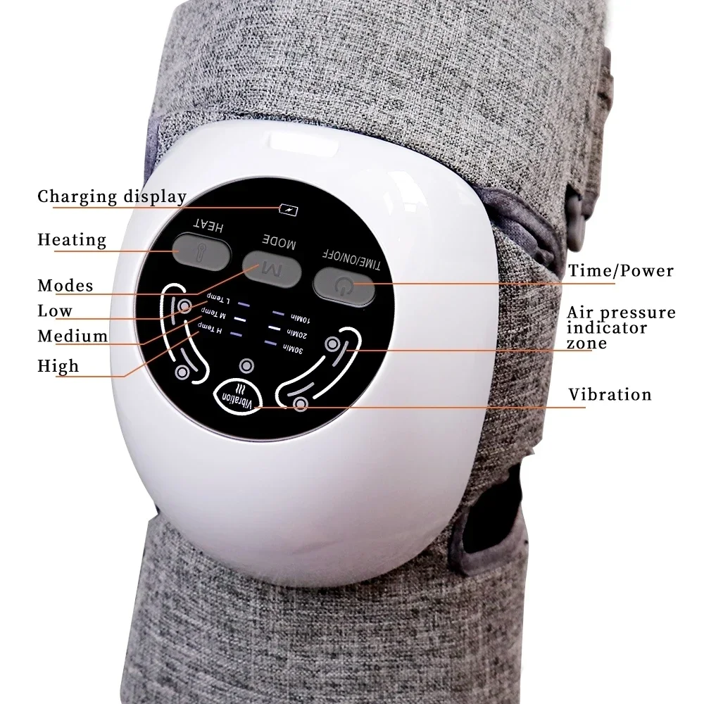 Smart Hot Compress Knee Relaxing Massager TENS Pulse Knee Massage Tool Physiotherapy Instrument Knees Rehabilitation Pain Relief