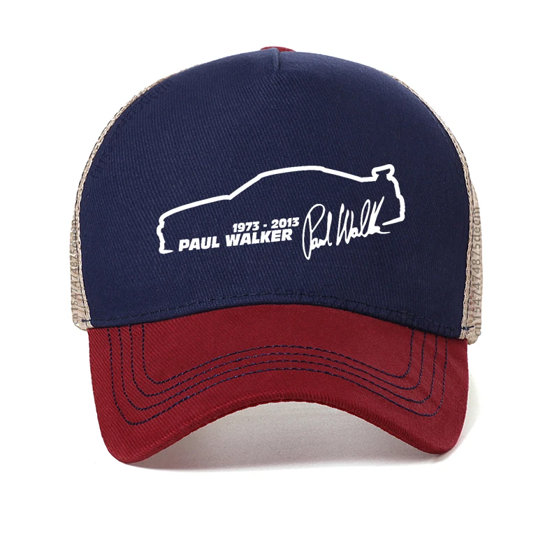 Paul Walker Fast And Furious Fashion Unisex Baseball Cap Summer Mesh Breathable Trucker hats men racing Snapback hats view 4