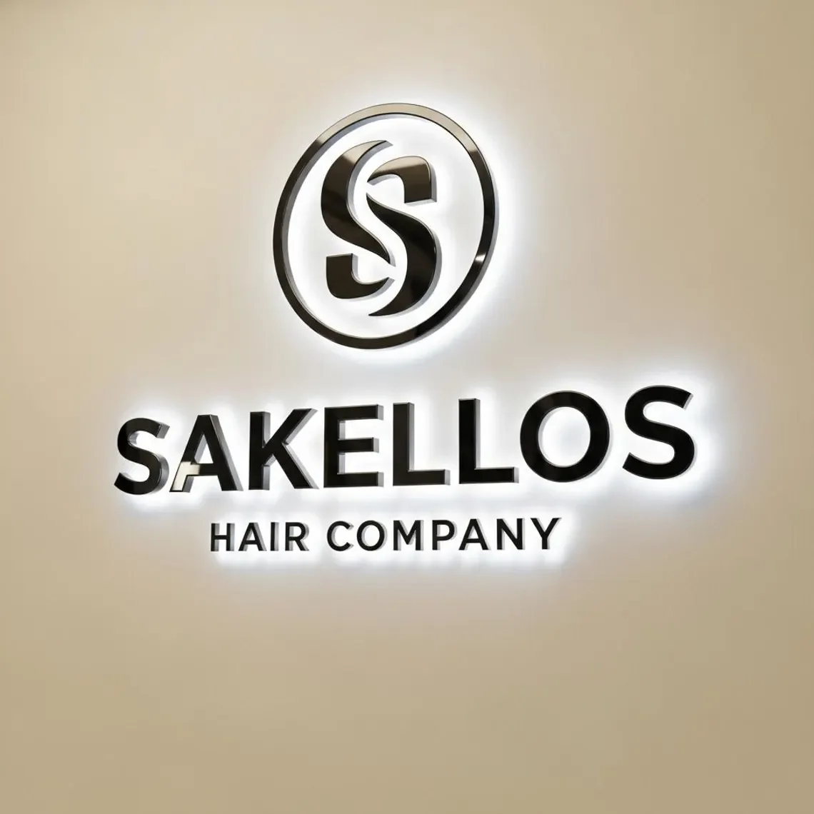 

Custom LED illuminated Large Metal Letter Business Logo Backlit Sign Beauty Nails Signage Outdoor Halo illuminated 3D Metal Sign