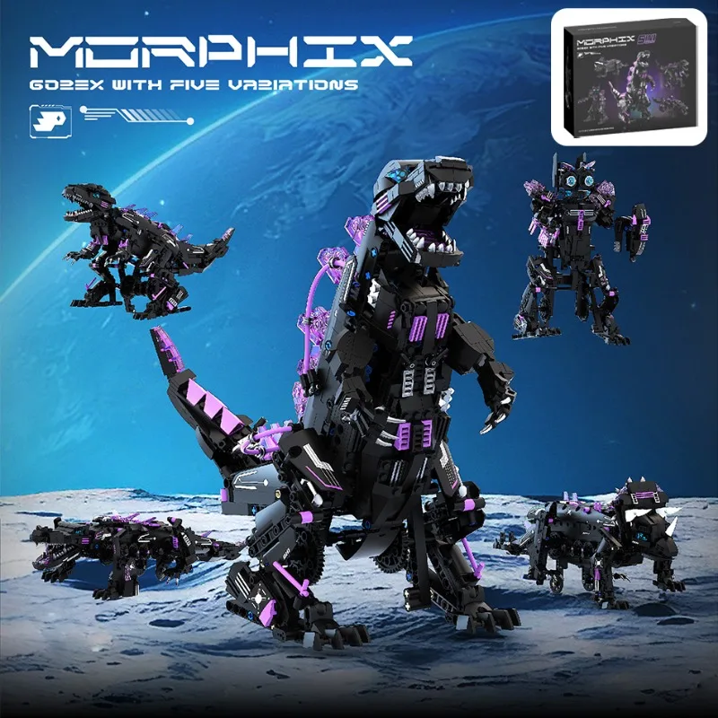 5 IN 1 Technische Transformation Mechanische Beast Dinosaurier Bausteine MOC Stadt APP RC Triceratops Krokodil Roboter Ziegel Spielzeug Kind