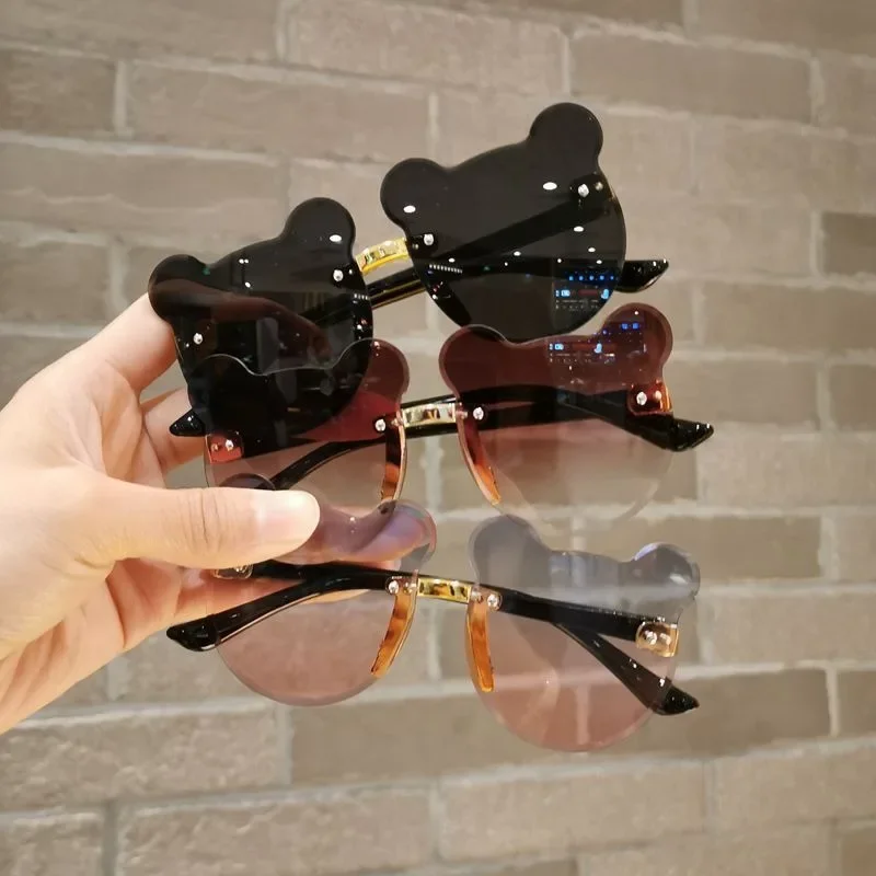 Children Sunglasses UV400 UV Resistant Fashionable and Cute for Boys and Girls Baby Bear Ear Sunglasses Photography Accessories