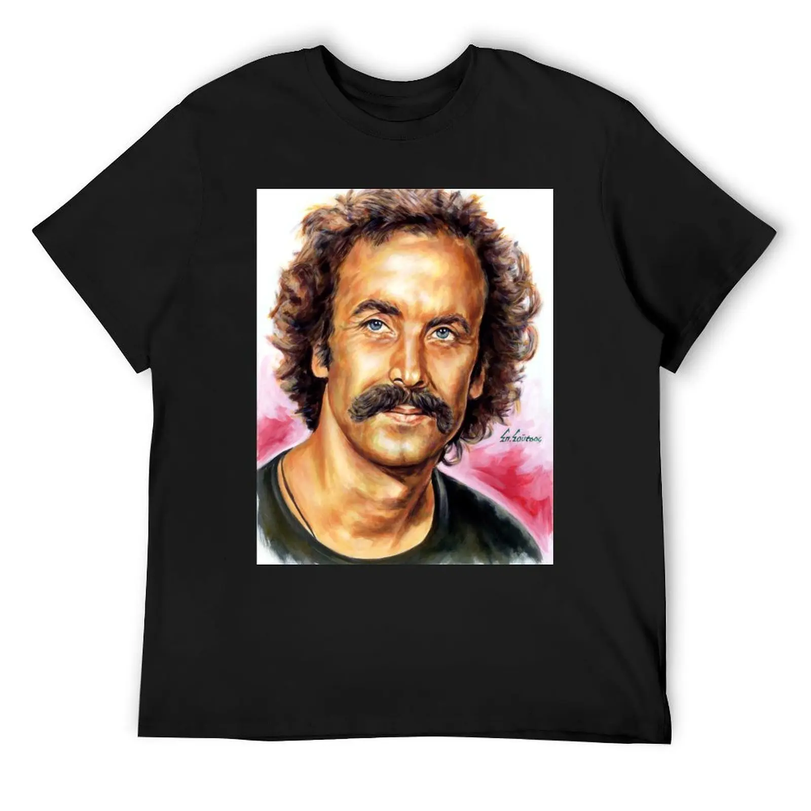 

Nikos Xylouris painting portrait - Νκο Ξυλορη πορτρατο T-Shirt shirts graphic tees anime clothes mens graphic t-shirts pack
