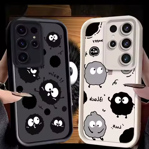Small Coal Ball Case for Samsung Galaxy S24 S23 S22 S21 Ultra Plus S20 FE A55 A54 A53 A52 A52S A51 A50 A50S A35 A34 Cover Funda