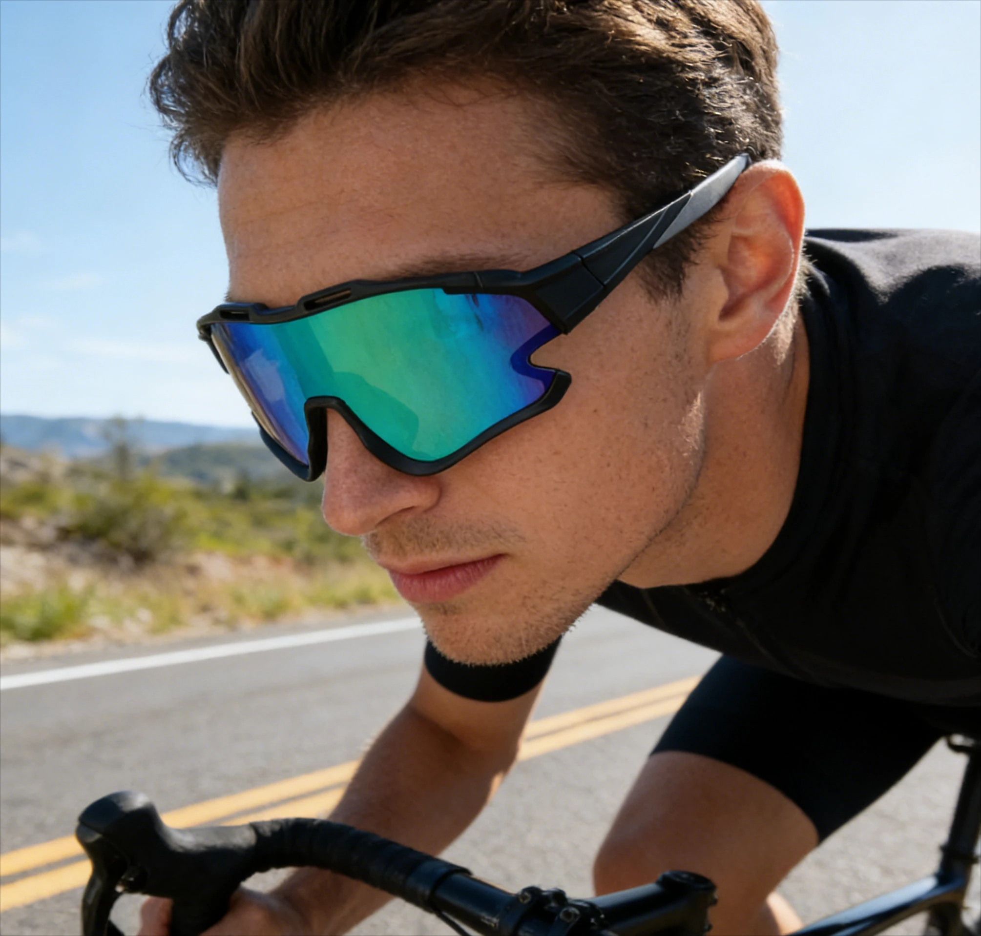 

Модные велосипедные очки с большой оправой - красочные спортивные очки для мужчин и женщин