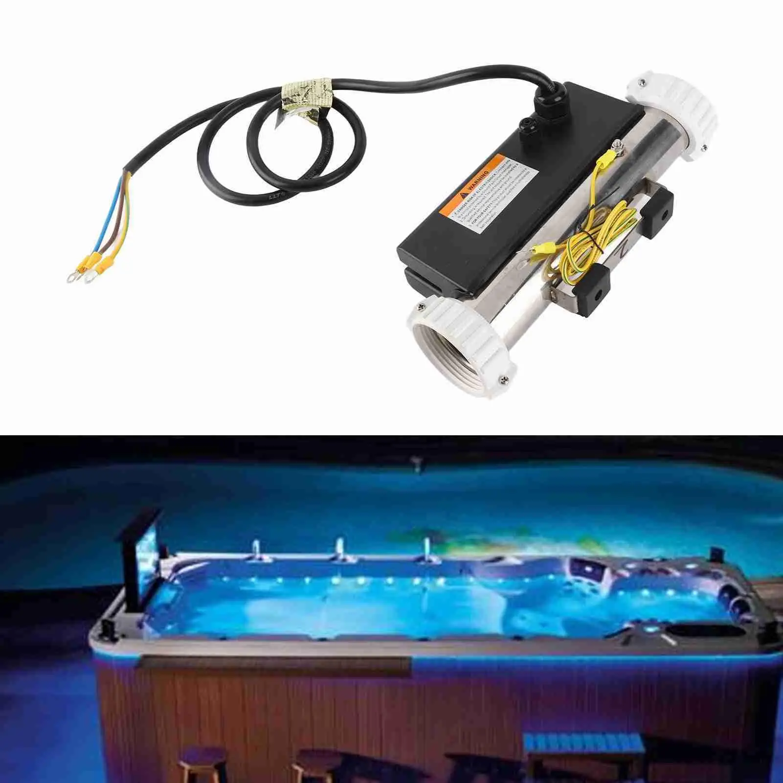 سخان مياه كهربائي بدون خزان 2KW 3KW لحوض الاستحمام وحوض السباحة مع نظام تداول ترموستات مقاوم للماء لـ h20 -R1 H30-R1