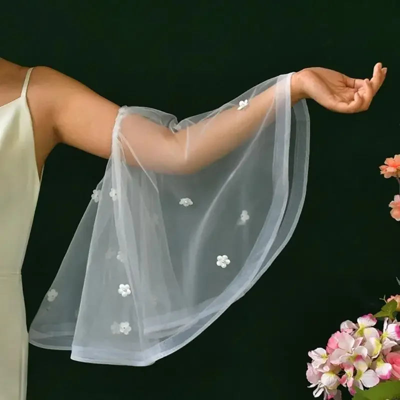 Guantes boda elegantes con perlas detalladas