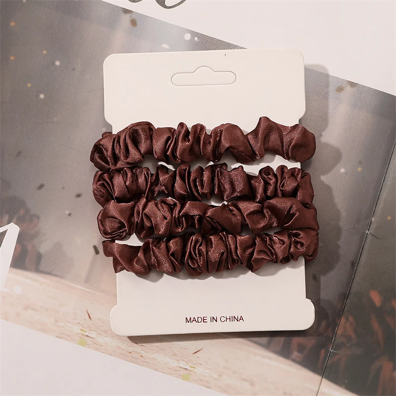 4Pcs/Set Large Intestine Hair Circle Solid Color Hair Scrunchies Girls Rubber Bands Hair Rope Simplicity Elastic Hair Ties