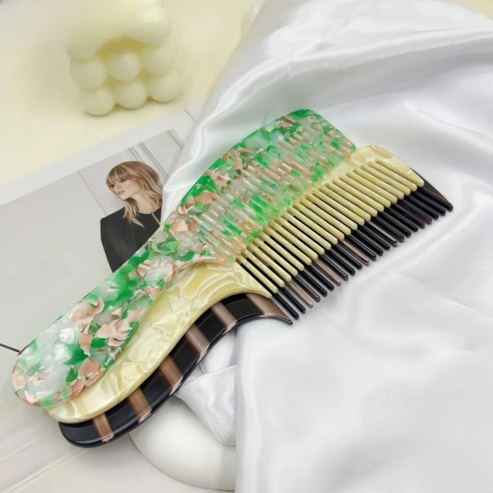Leopard Print Acetate Comb Hair Styling Tool Hand-held Makeup Comb Anti Static Hair Accessories Hairdressing Combs
