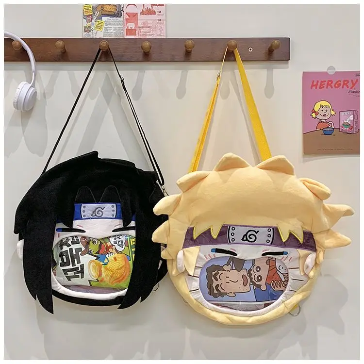 New Bandai Naruto Gaara Naruto Shinto Uzumaki Naruto Pain Pack Anime Peripheral Doll Two Dimension Backpack Crossbody Bag Gifts - view 4