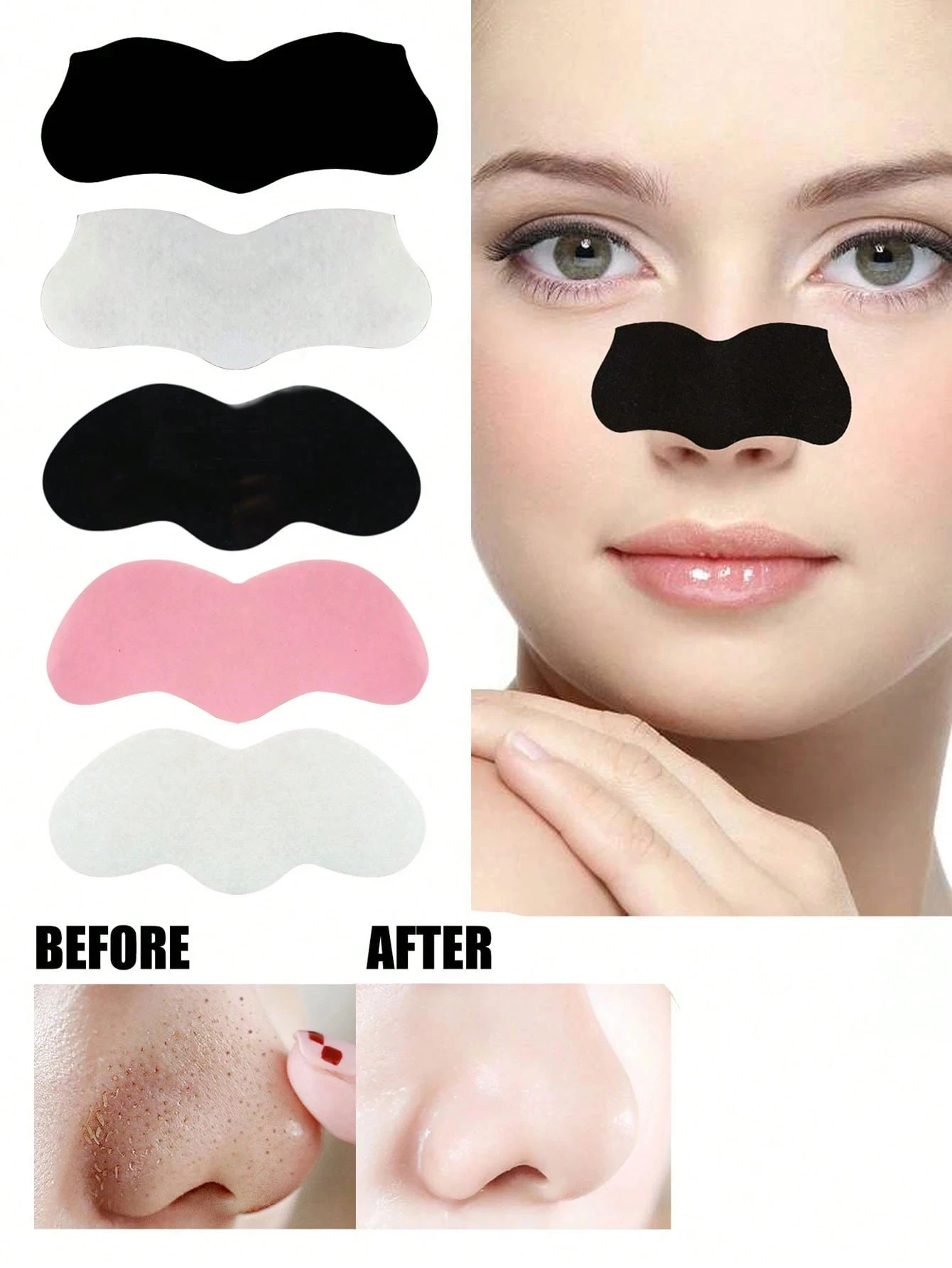 100/50/10 Pieces Of Nose Cleaning Stickers, Remove Blackheads And Acne, Deep Clean Pores, Absorb Oil And Dirt, Nose Mask Sticker image 6