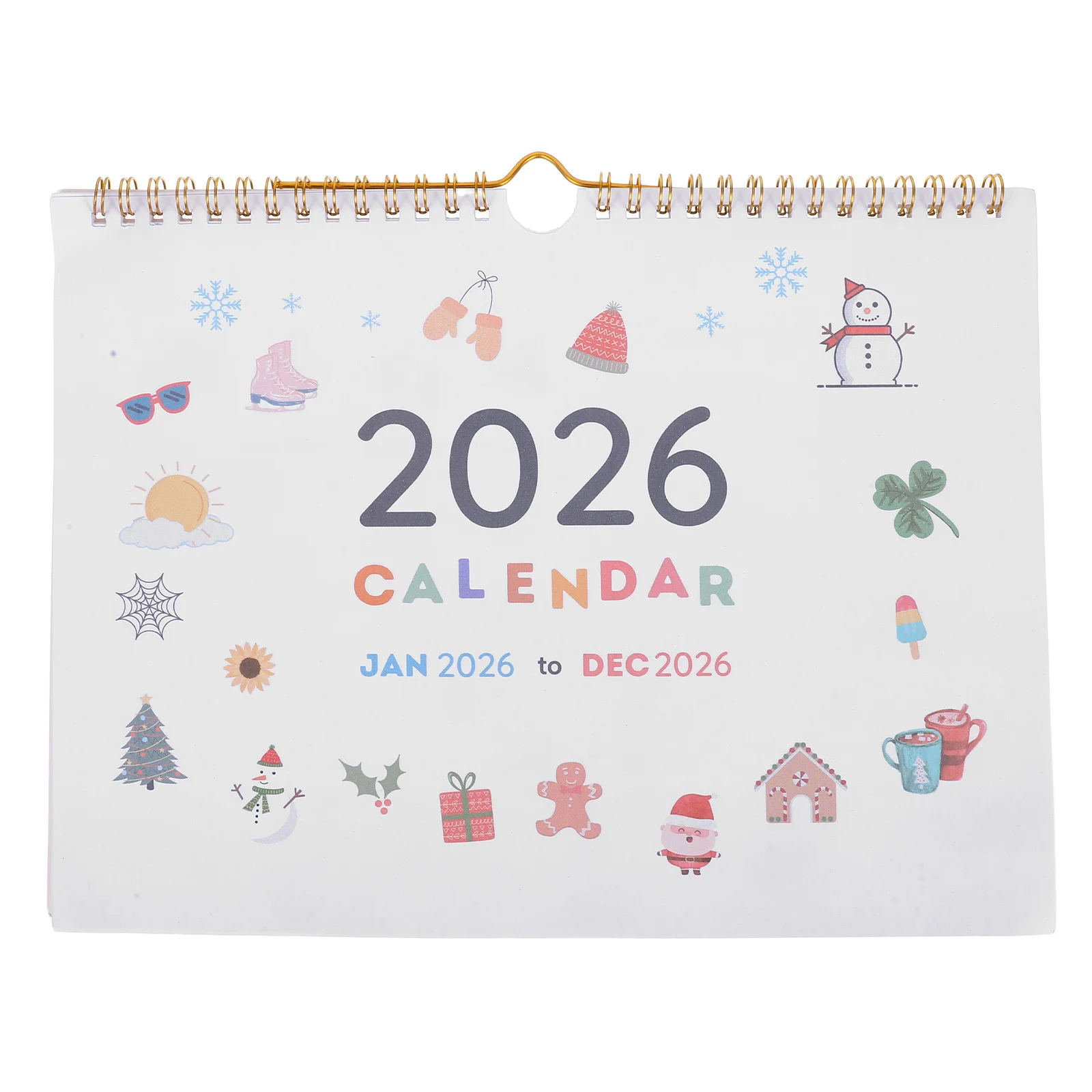 

Настенный календарь на 2026 год, минималистичный ежемесячный английский календарь, подвесной планировщик в стиле Jan-Dec, офисный домашний декор для кухни