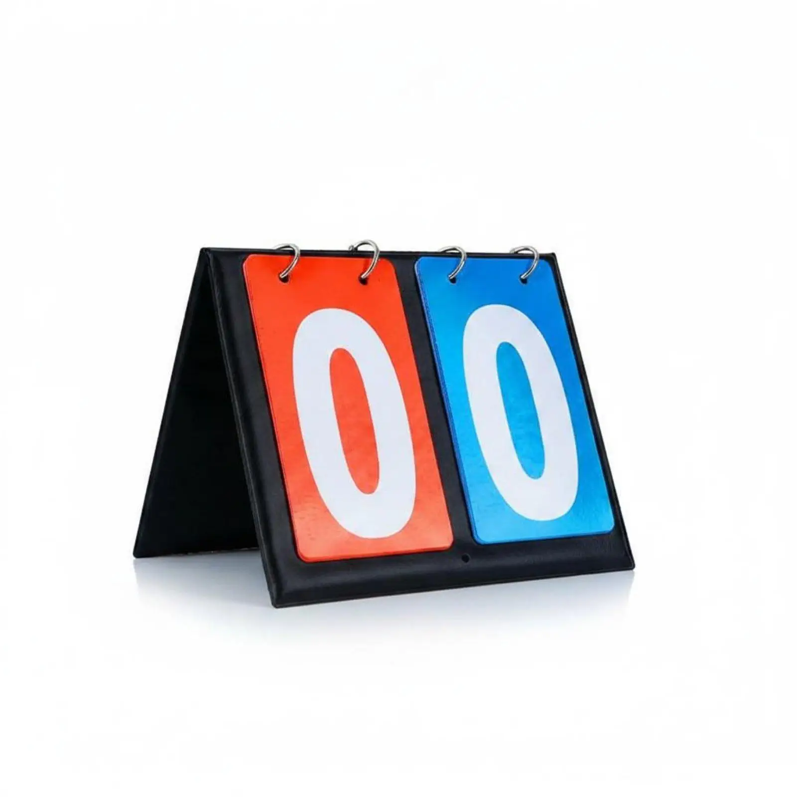 Durable Leather Sports Scoreboard Manual Flip Design Portable Tabletop Counter for Badminton Practice