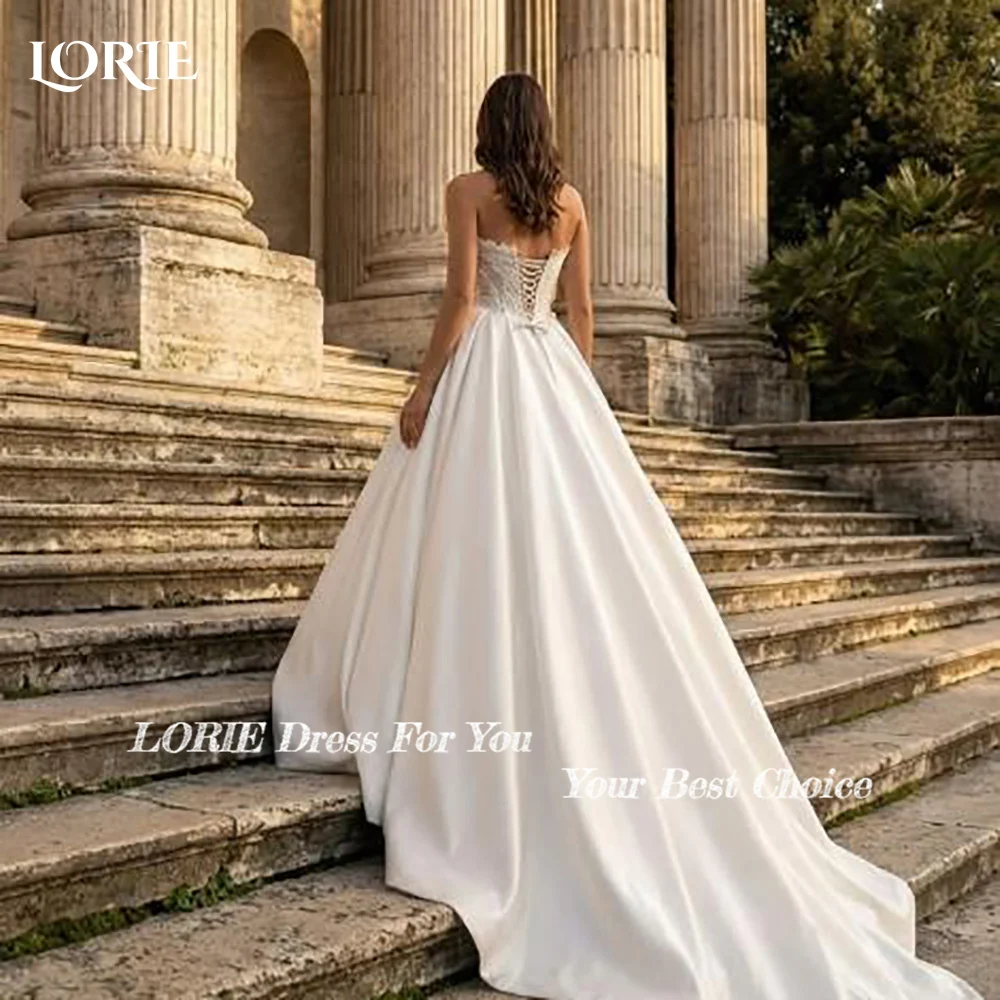

LORIE Lace Vintage Wedding Dresses Applique Detachable Strapless Bobycon Backless Mermaid Bridal Gown Customized Party Dresses