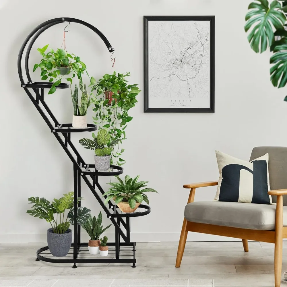 

Adjustable Heart Shape Tall Plant Stand With Rack Plant Stand Indoor 5 Tier Metal Plant Shelf Flowerpot Display Racks Flowers