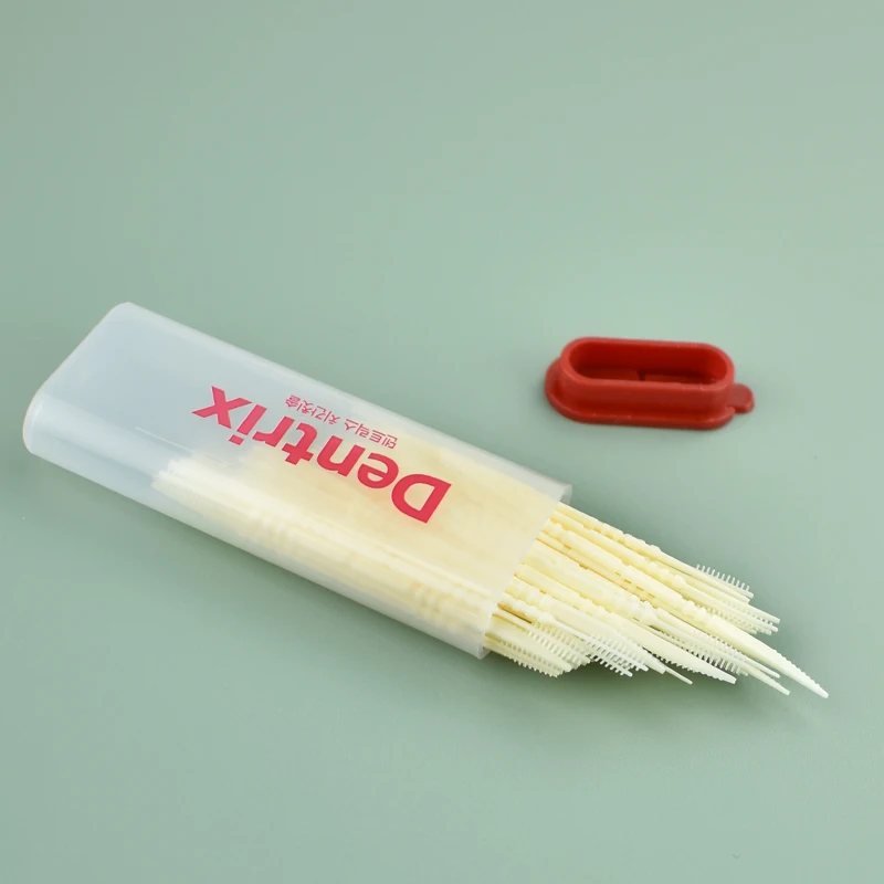 60Pcs/box Pick Interdental Brush Double-Head Brush for Teeth Cleaning Toothpick Oral Care Tool Toothpick Dental Floss