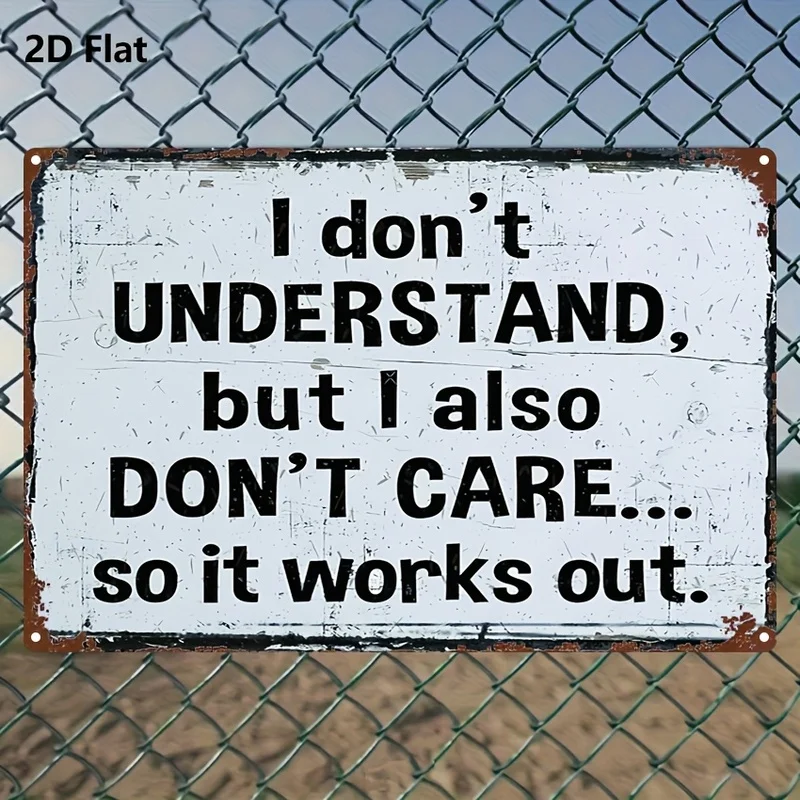 2D Flat, 1pc Fun Sarcastic Quote Decorative Plaque, Easy And Eye-Catching Black Font, Comes with Humorous And Relaxed Attitude,