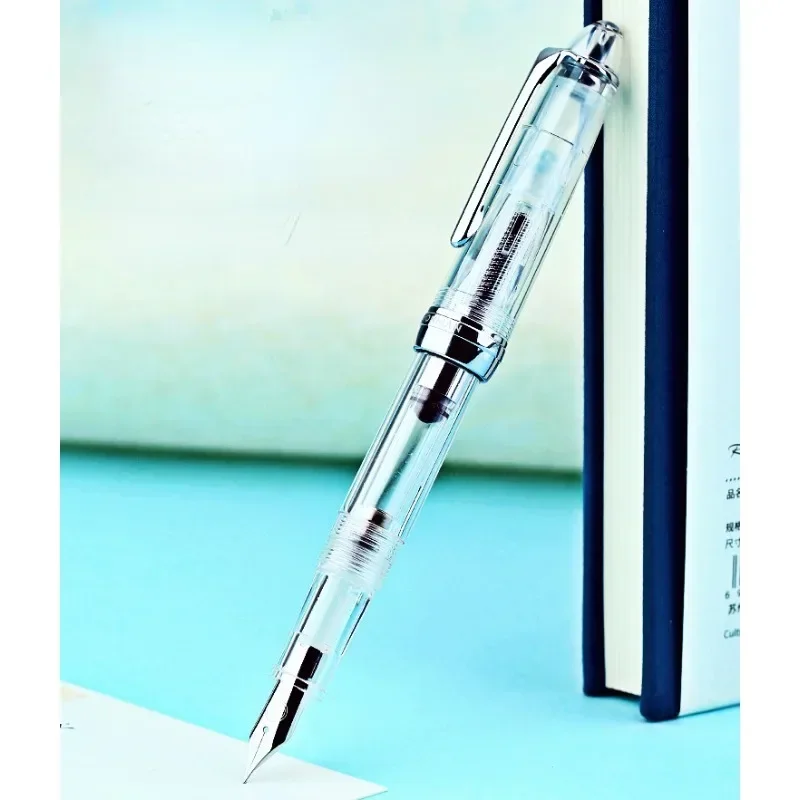 MAJOHN S6 Transparent Color Ink Pen Color Acrylic Box Gift Adult Student Writing Practice Pen Stationery Learning OfficeSupplies