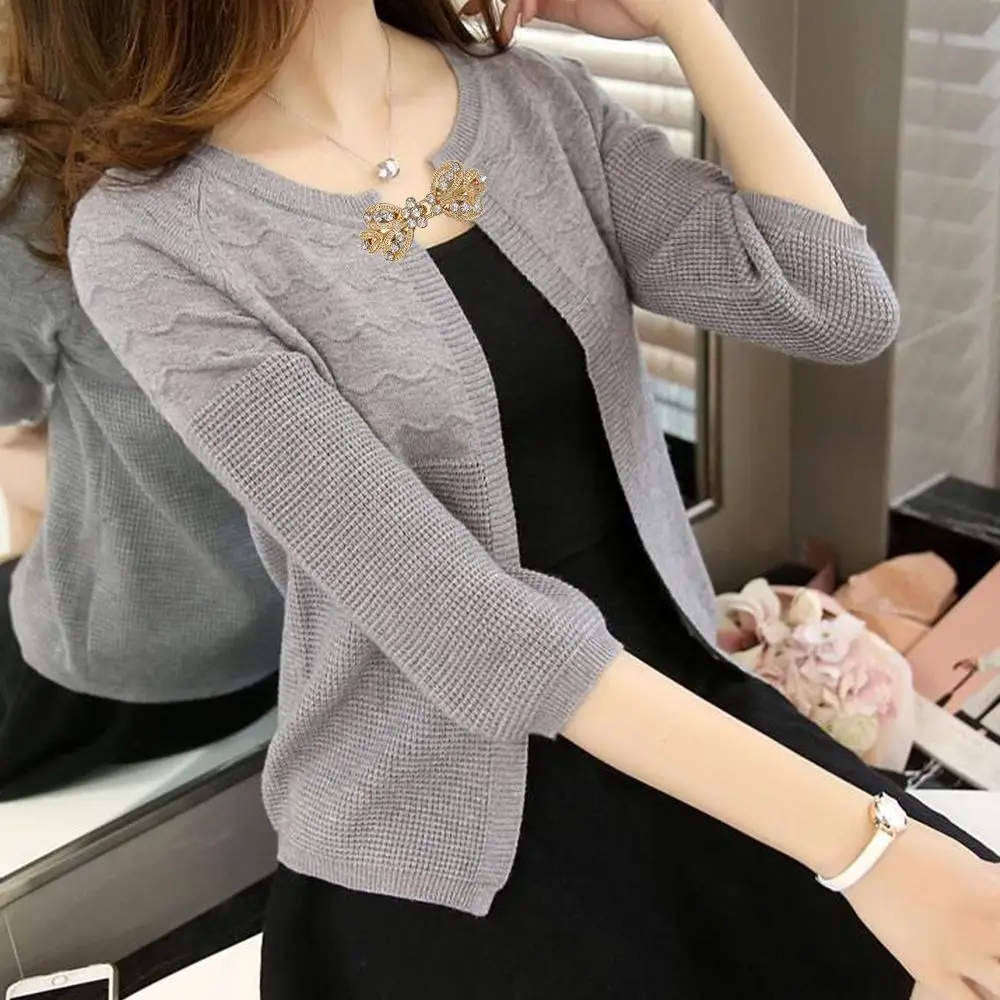 Brooches & Pins Vintage Dress Shirt Shawl Collar Clasp Cardigan Clip Sweater Swirl Clip Brooch Cape Cloak Clips