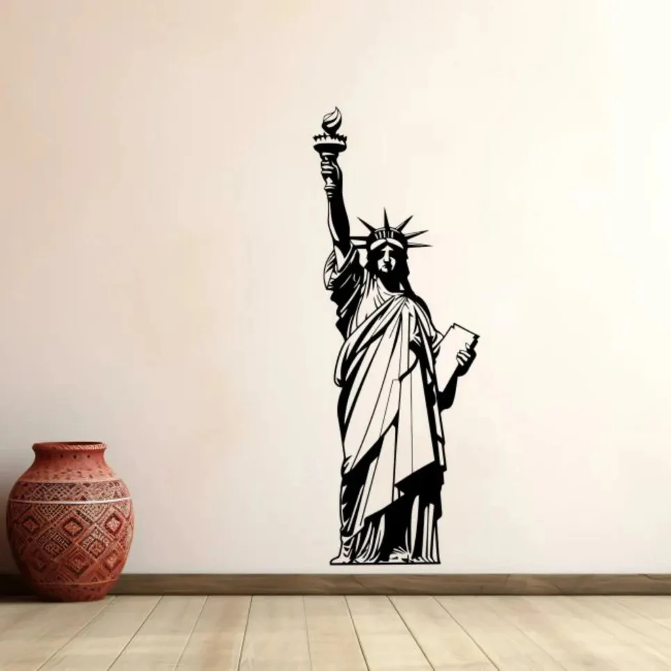 Statue of Liberty Wall Decal Vinyl Sticker New York United States Freedom Statue of Liberty Wall Sticker Home Decor Gift S410