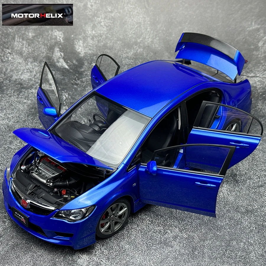 Motorhelix 1:18 MH Honda Civic Type R FD2 2007 Alloy car model Sports car static decoration Holiday gift collection