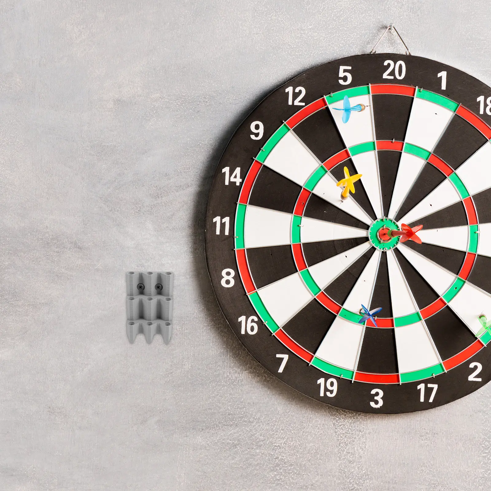 

9 Slot Wall Mounted Dart Holder Heavy Duty Steel Tip Soft Tip Dart Caddy for Game Room Home Office Display Storage Rack Stand