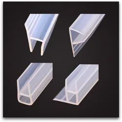 2M Silicone Rubber Window Sealing F U h Corner Shape Door Weather Strip Draft Stopper For Shower Room Acoustic Panel 6/8/10/12mm
