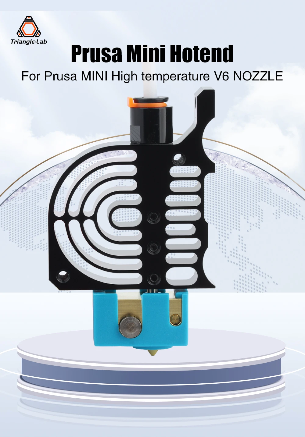 Trianglelab Prusa MINI Hotend Upgrade-Kit Titan-Legierung HEATBREAK Messing HEATBLOCK für Prusa MINI Hochtemperatur V6 DÜSE – Detail 1
