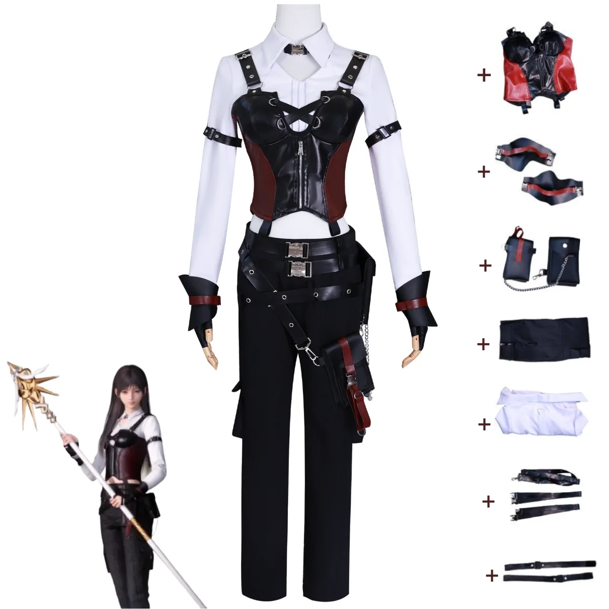 

Game Love and Deepspace Zayne Xavier Rafayel Cosplay Costume Heroine Fighting Uniform Full Set Woman Carnival Halloween Suit