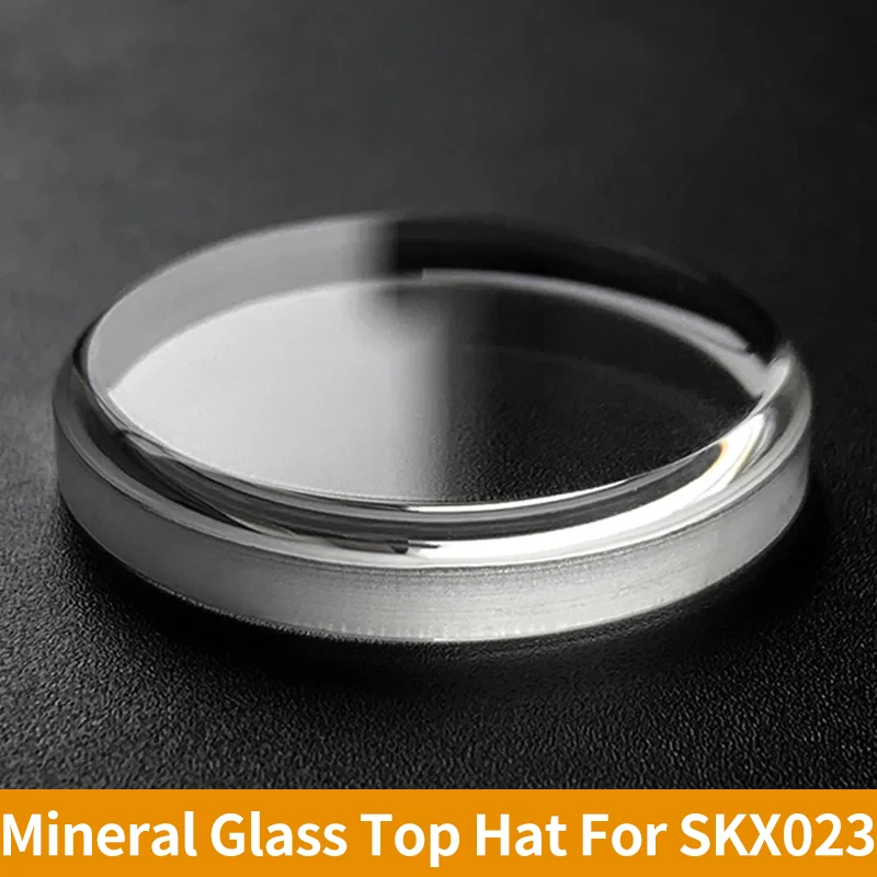 Top hat 28*4.5mm Mineral glass for Auto Divers SKX023 MOD Watch crystal glass Blue Red AR-coating Watch part