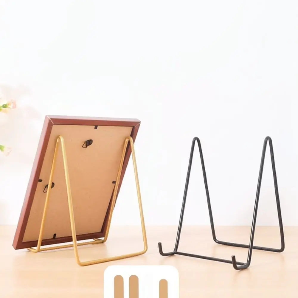 Modern Iron Display Rack For Artworks Plates Pictures Frames Mirrors Tablets Desktop Organizer Elegant Home Decor Stand