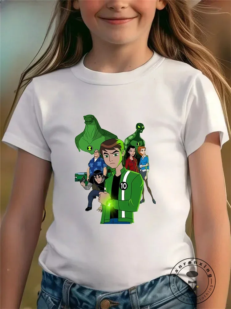 بن 10 يطبع بلوزات كاجوال للأطفال لجميع المواسم، بلايز رائعة، ملابس للجنسين للأولاد والبنات، صيفي