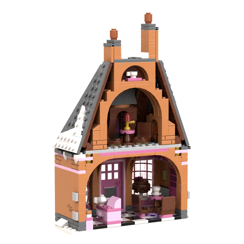 376 pièces - Boutique de thé urbaine - MOC - Blocs de construction modulaires personnalisables - Modèle populaire - Design créatif - Jouet d'assemblage DIY pour enfants - Cadeau pour garçons