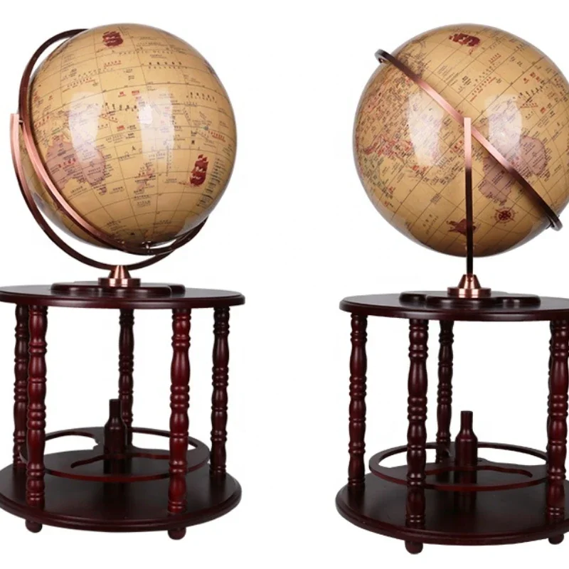 62cm Globo Terrest Big Size Large Detailed Wholesale Globe Bar Cabinet Cart Traditional Hidden Bar Inside World Globe Bar