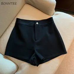 Black Shorts for Women S-4XL Minimalist Summer High Waisted Girlish Youth Teens Hotsweet Шорты Женские All-match Korean Fashion